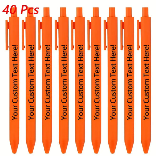 40pcs Customizable Macaron Ballpoint Pens - Vibrant Colors, Ergonomic Design, Retractable with Black Ink Core