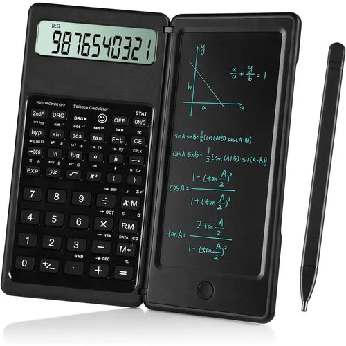 Scientific Calculator with Notepad, 10-Digit Large Display Office Desk Calcultors, Support Solar
